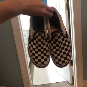 Slip on checkered vans